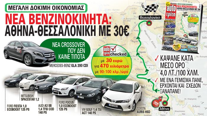 Το Auto Τρίτη κατάφερε να κάνει την πιο διάσημη διαδρομή της Ελλάδας, τα 470 χλμ. που χωρίζουν την Αθήνα από τη Θεσσαλονίκη, με έως και λιγότερα από 3